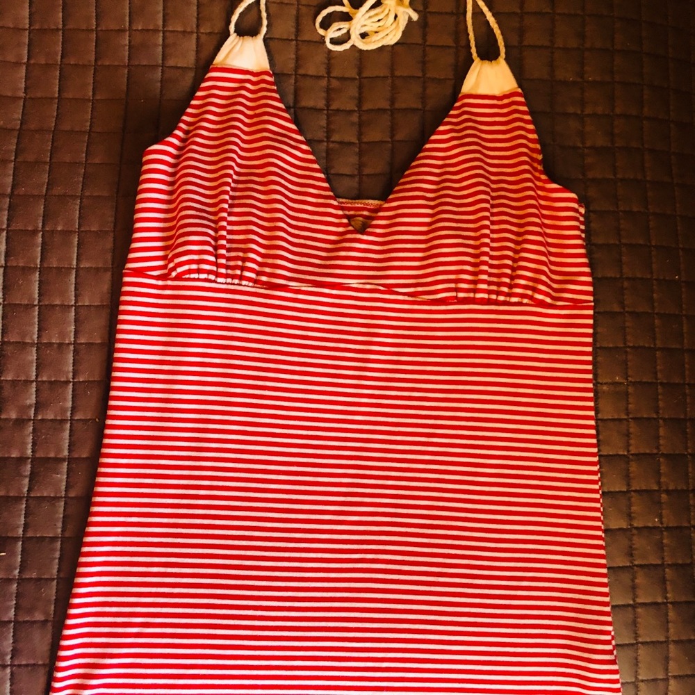 Buffalo David Bitton Red & White Striped Halter